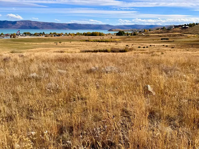 Mountain view with a large body of water