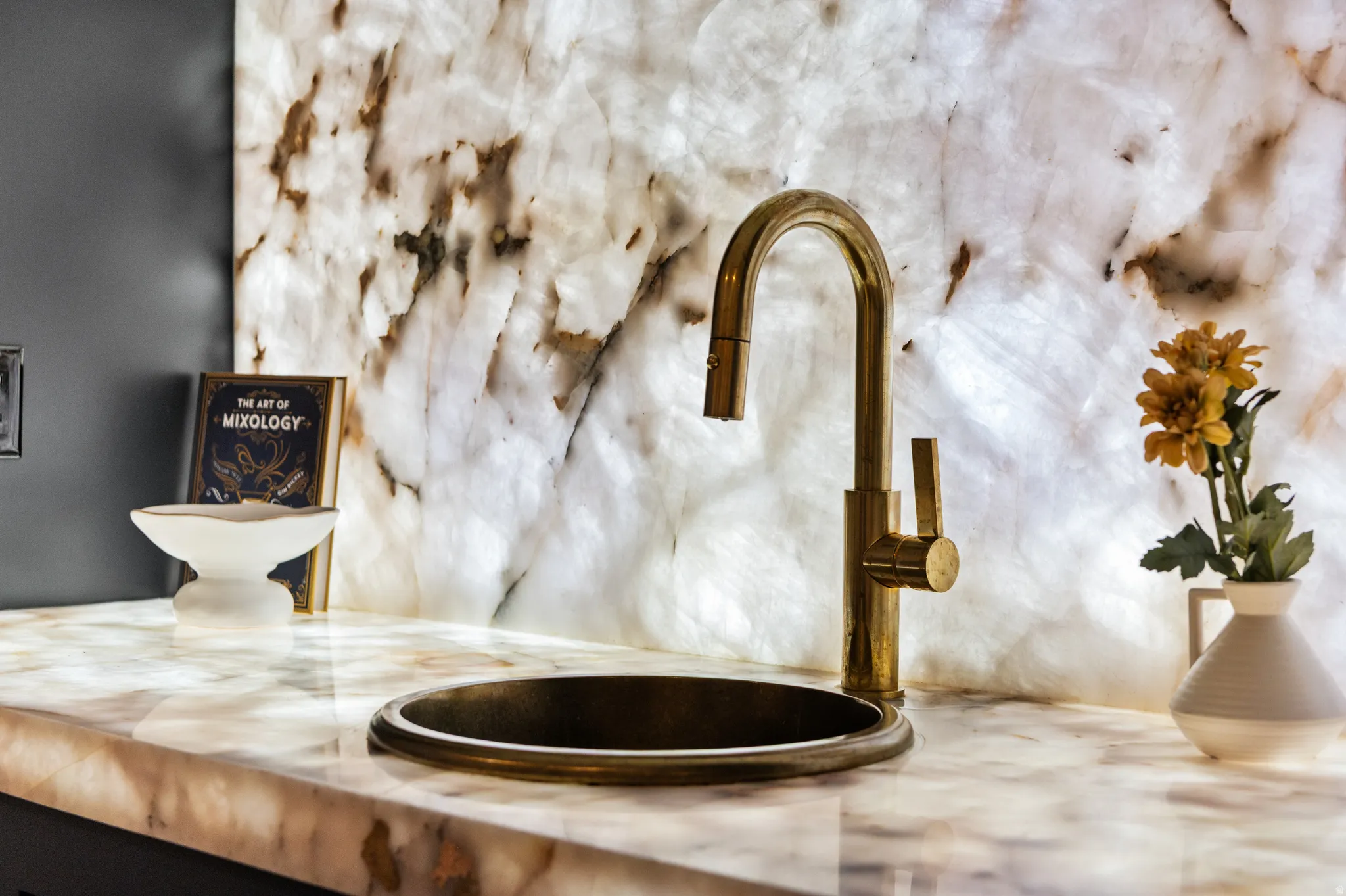 Bathroom view of a sink
