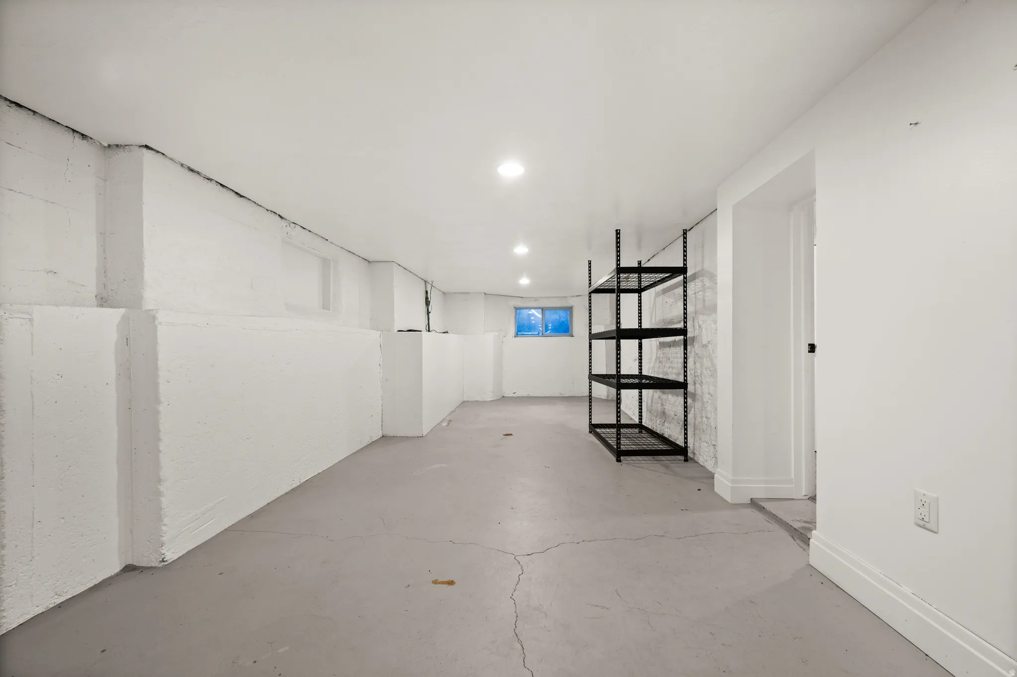 View of unfinished basement