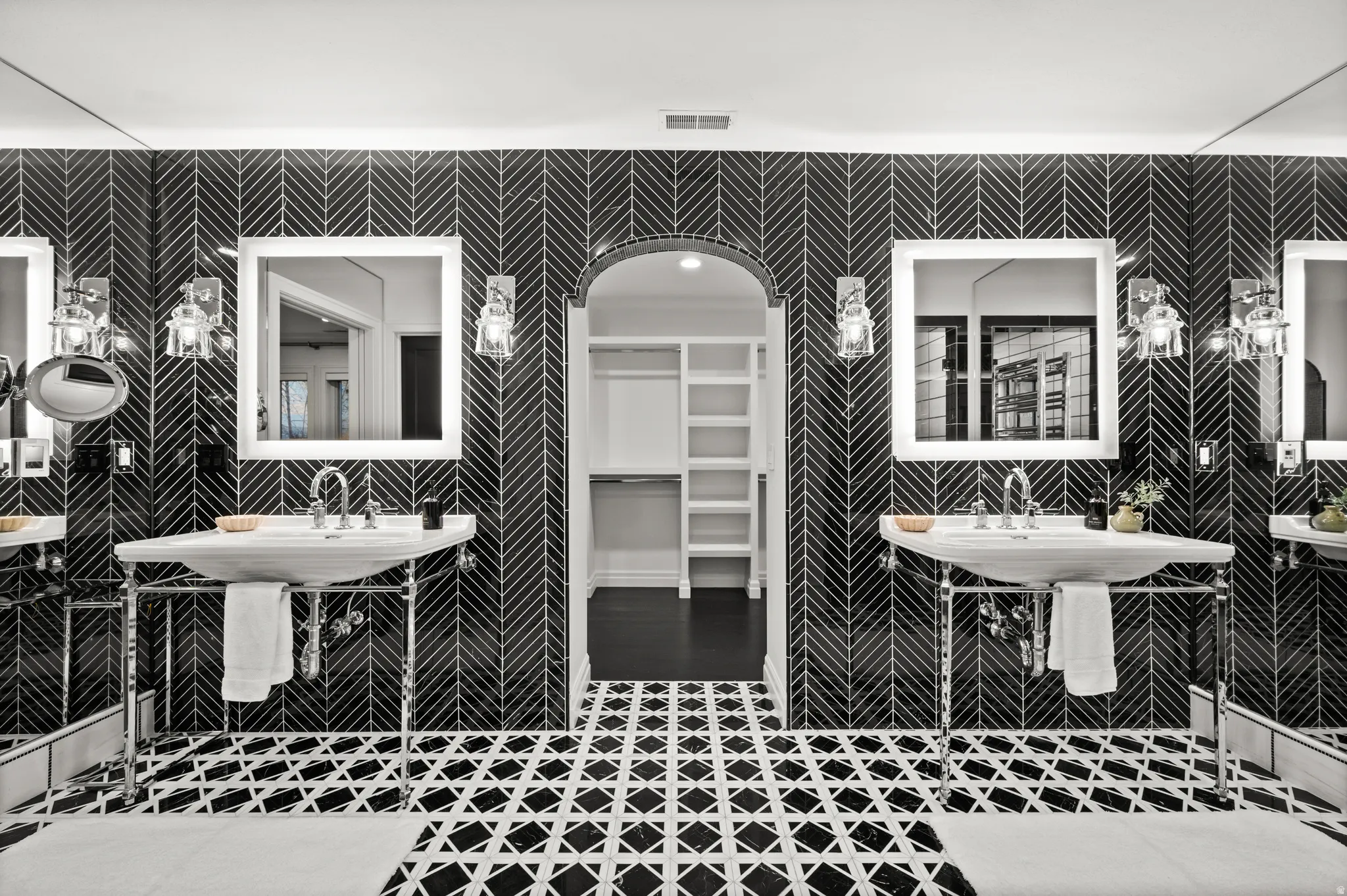 Master Bathroom with a spacious closet