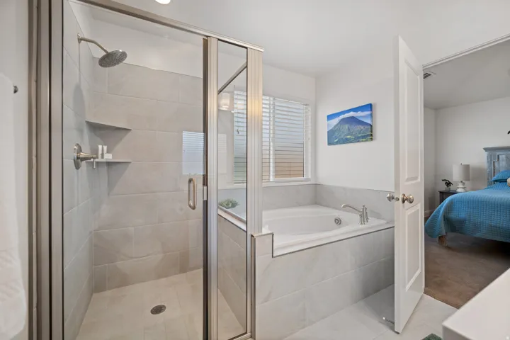 Primary Bath with Dual Sinks, Separate Tub & Shower