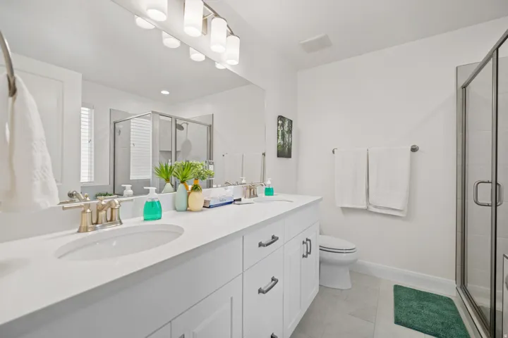 Primary Bath with Dual Sinks, Separate Tub & Shower