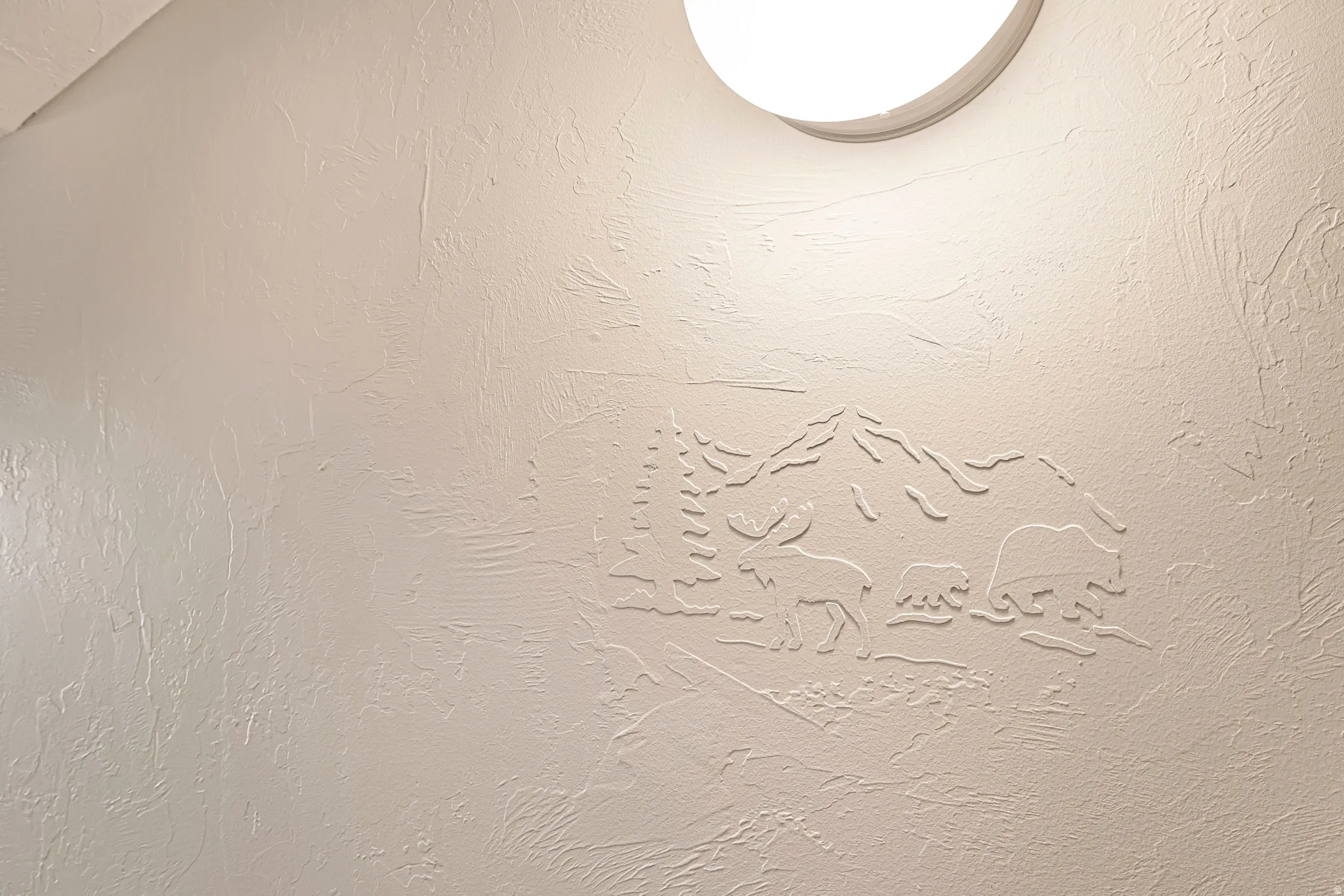 Detailed view of a textured wall