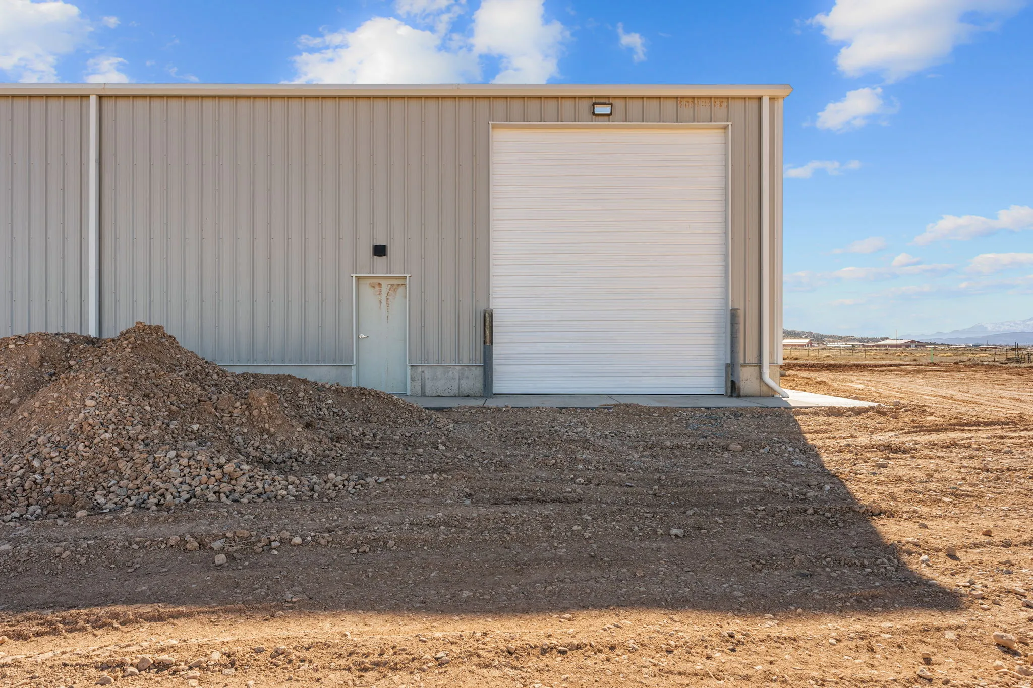 View of detached garage