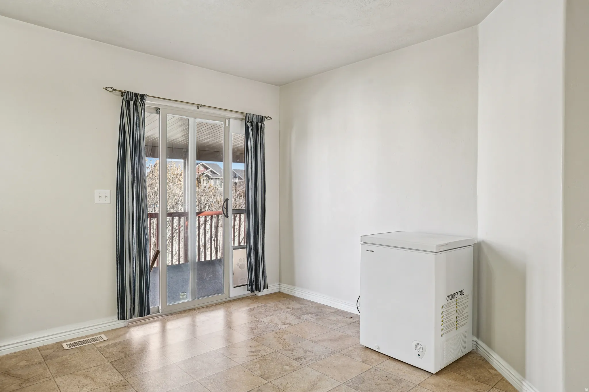 Empty room with baseboards