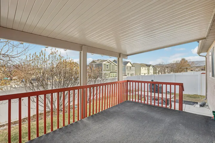 Balcony featuring a residential view