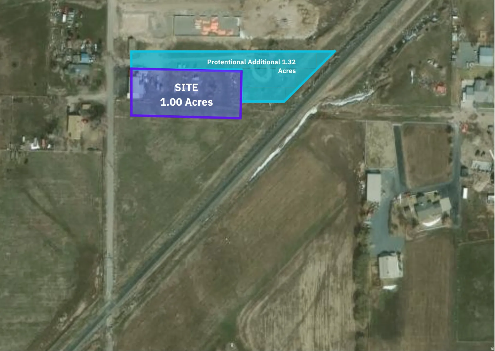 Aerial view of property's location