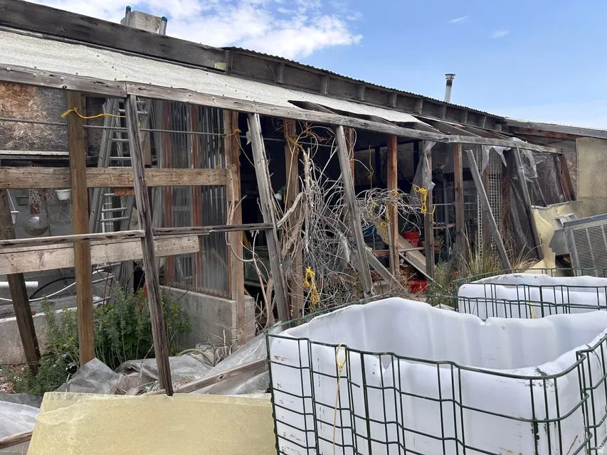 Exterior space featuring water tanks