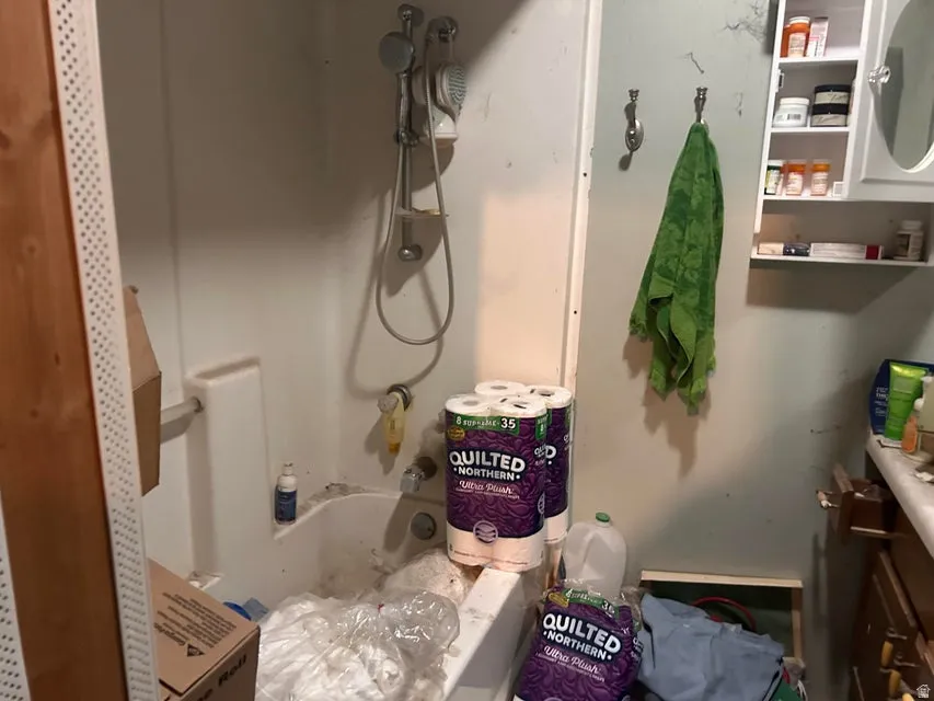 Bathroom with  shower combination