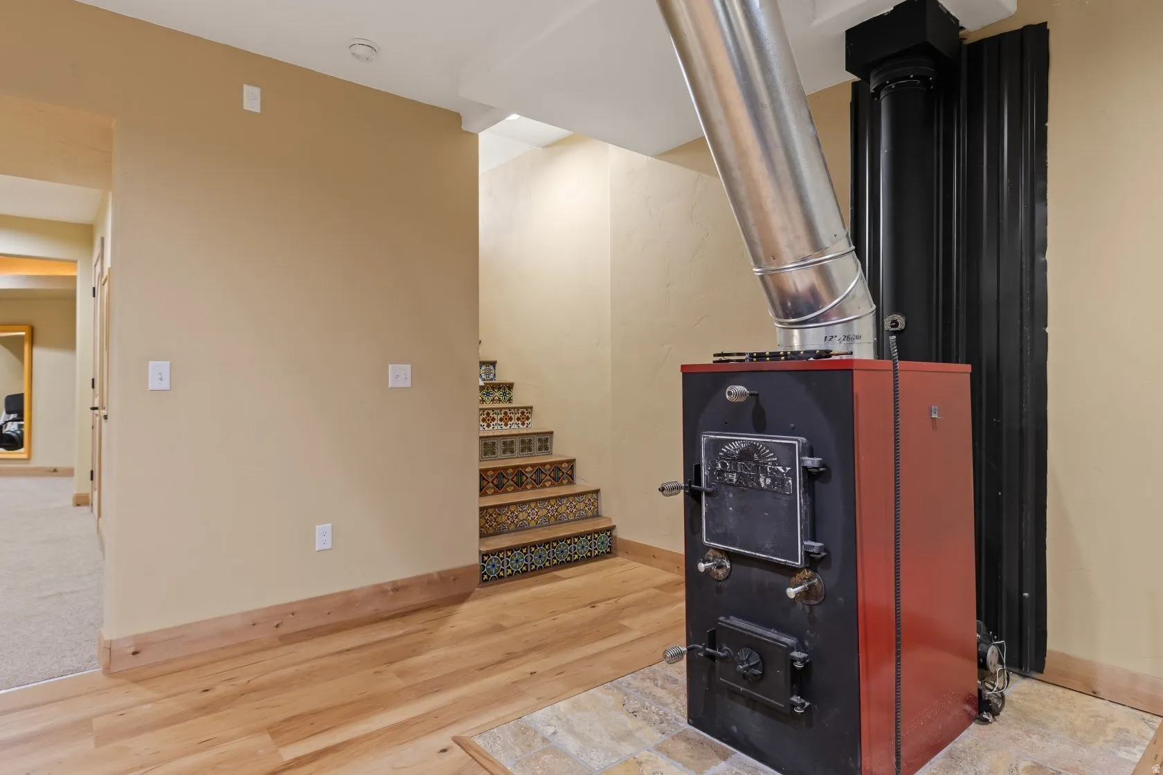 Lower Level - Entrance, Wood Burning Fireplace