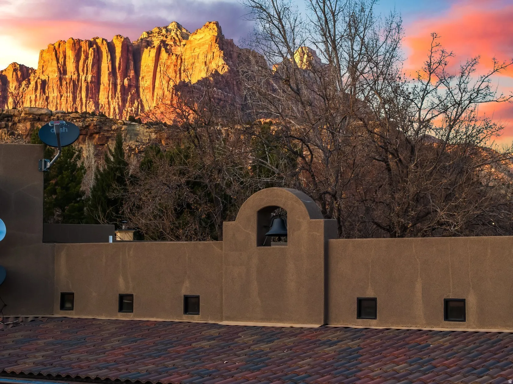 Rear Exterior – Sunset Over Zion