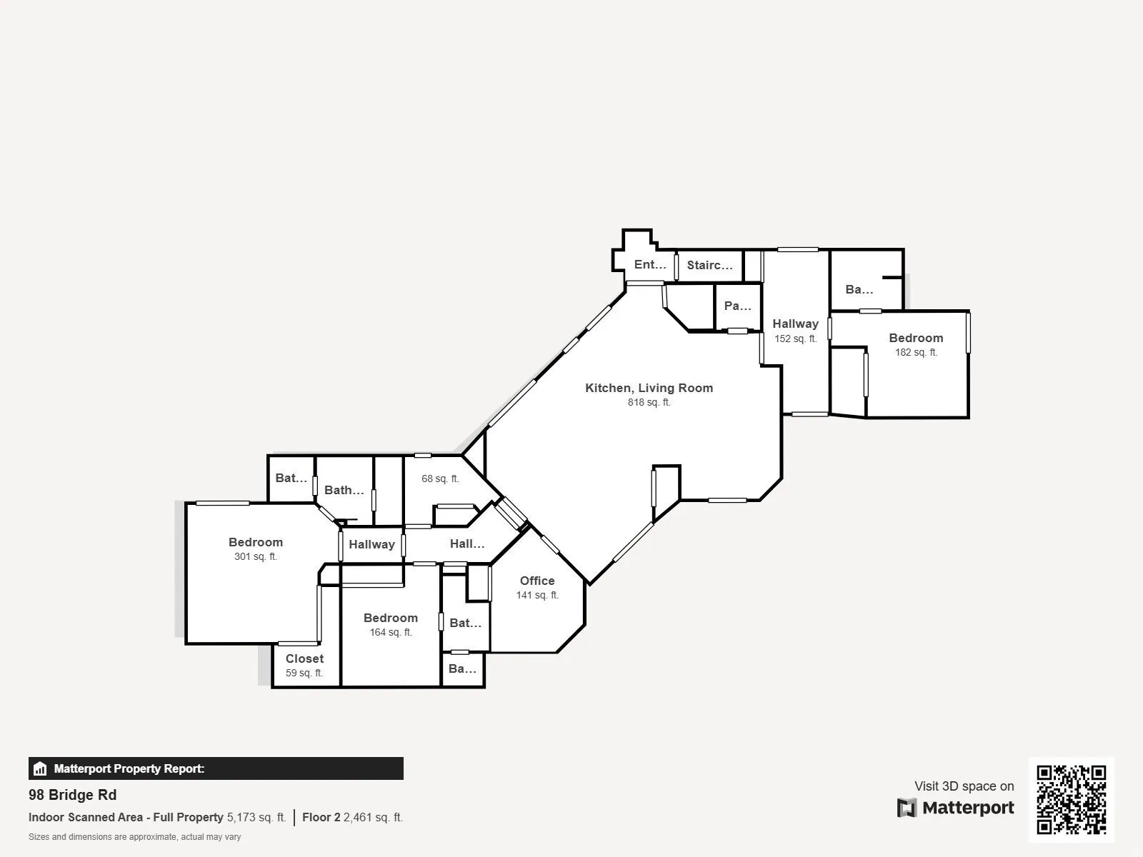 Main Floor, 2461 SF: Kitchen, Living Room with Access to Pool Patio, Gas Fireplace, Laundry Room, Office, Primary Suite with Full Bathroom and Pool Patio Access, Bedroom #2 with Full Bathroom and Private Entrance, Bedroom #3 with Full Bathroom
