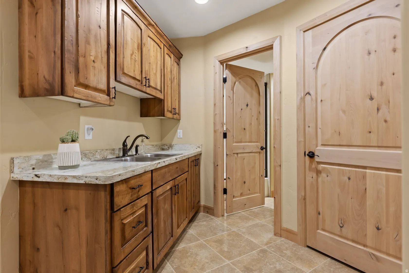 Lower Level - Wet Bar, Entrance to Full Bathroom