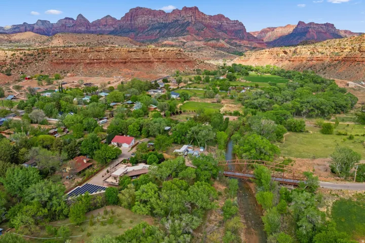 Aerial View - Riverfront, Mountain Views