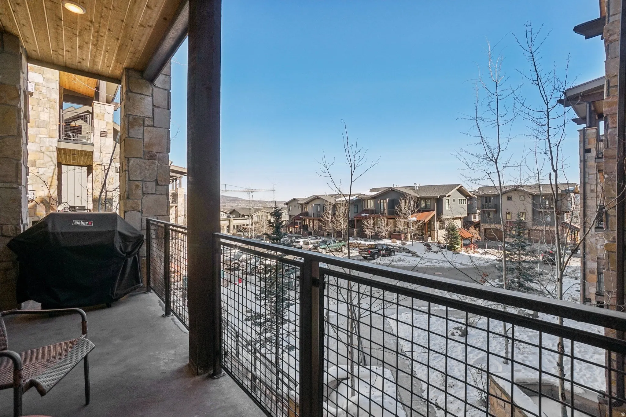 Balcony with area for grilling
