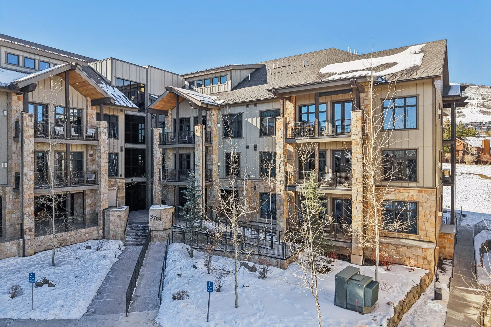 Snow covered property