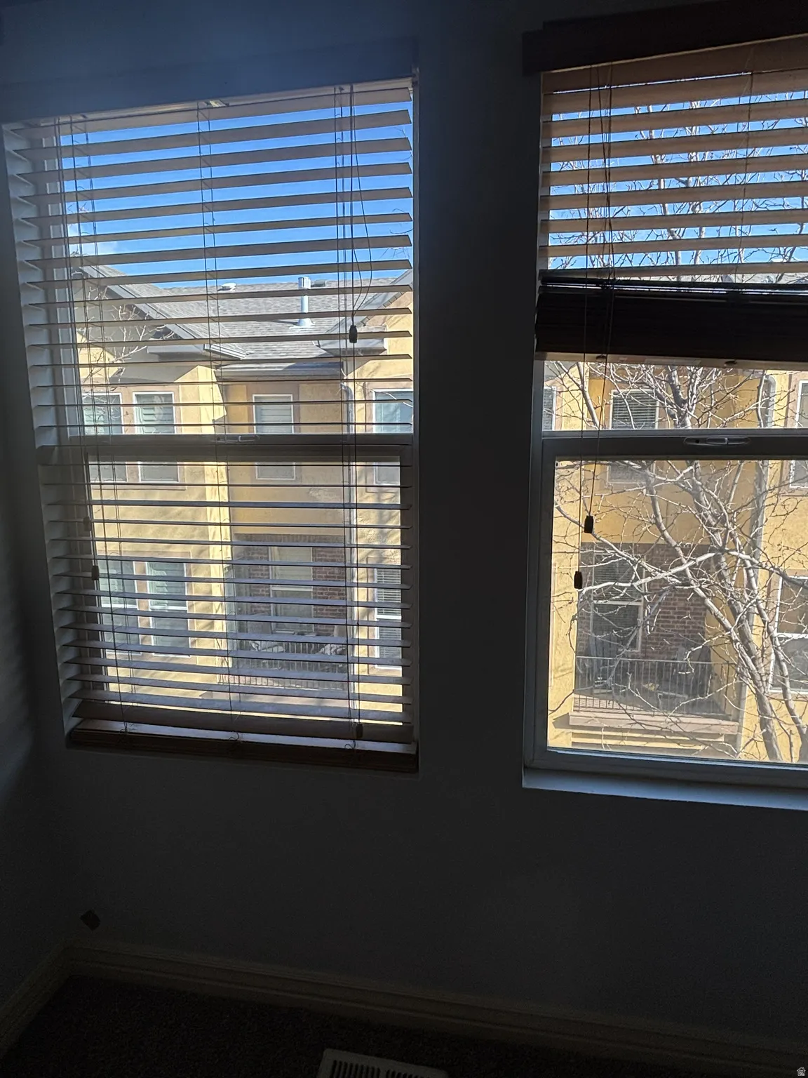 Detailed view of baseboards--windows in Master Bedroom
