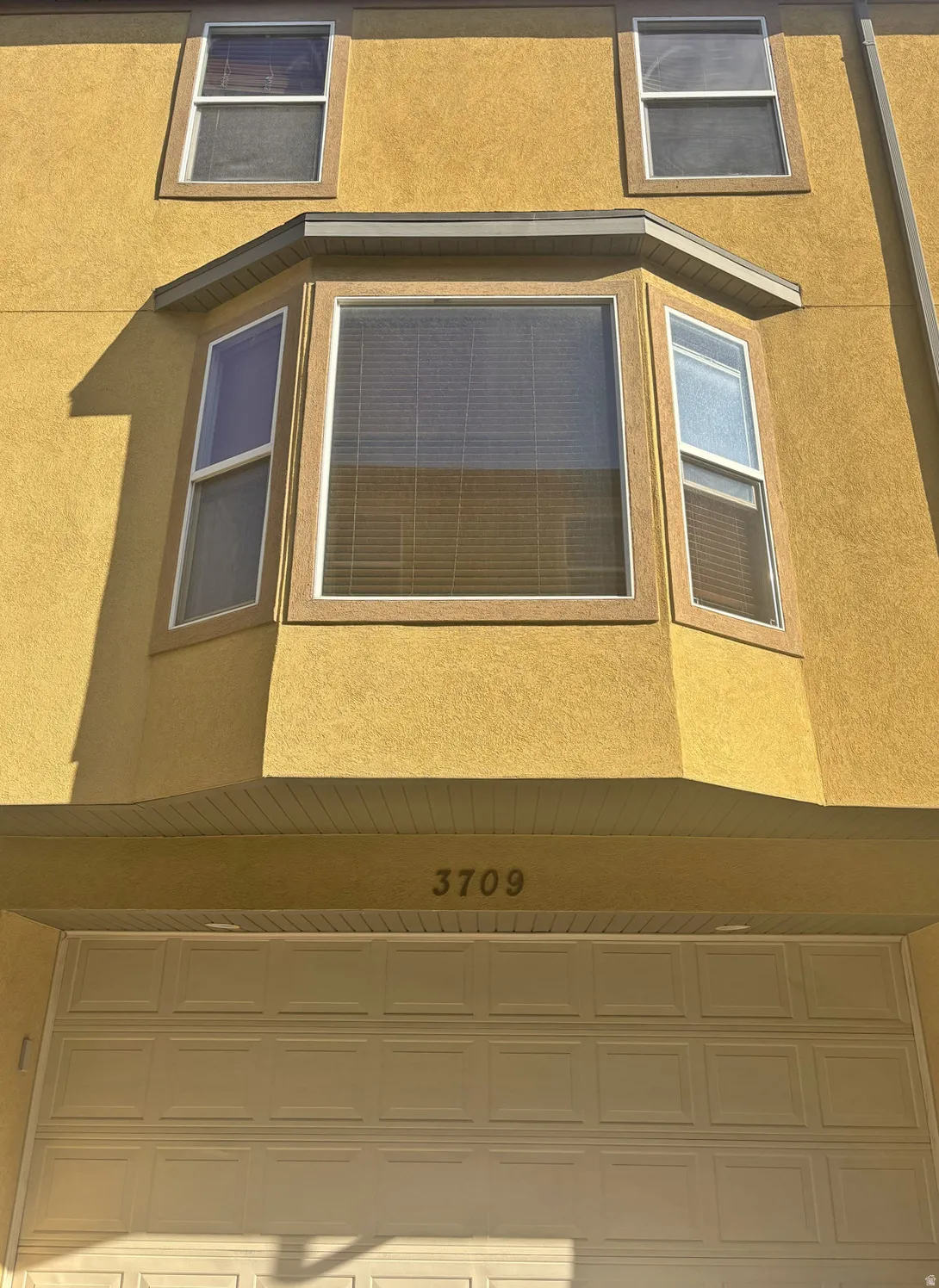 Exterior view of stucco siding