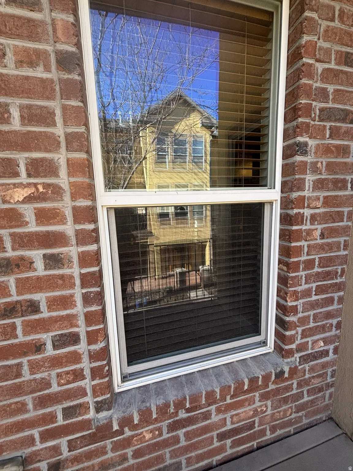Exterior view of brick siding