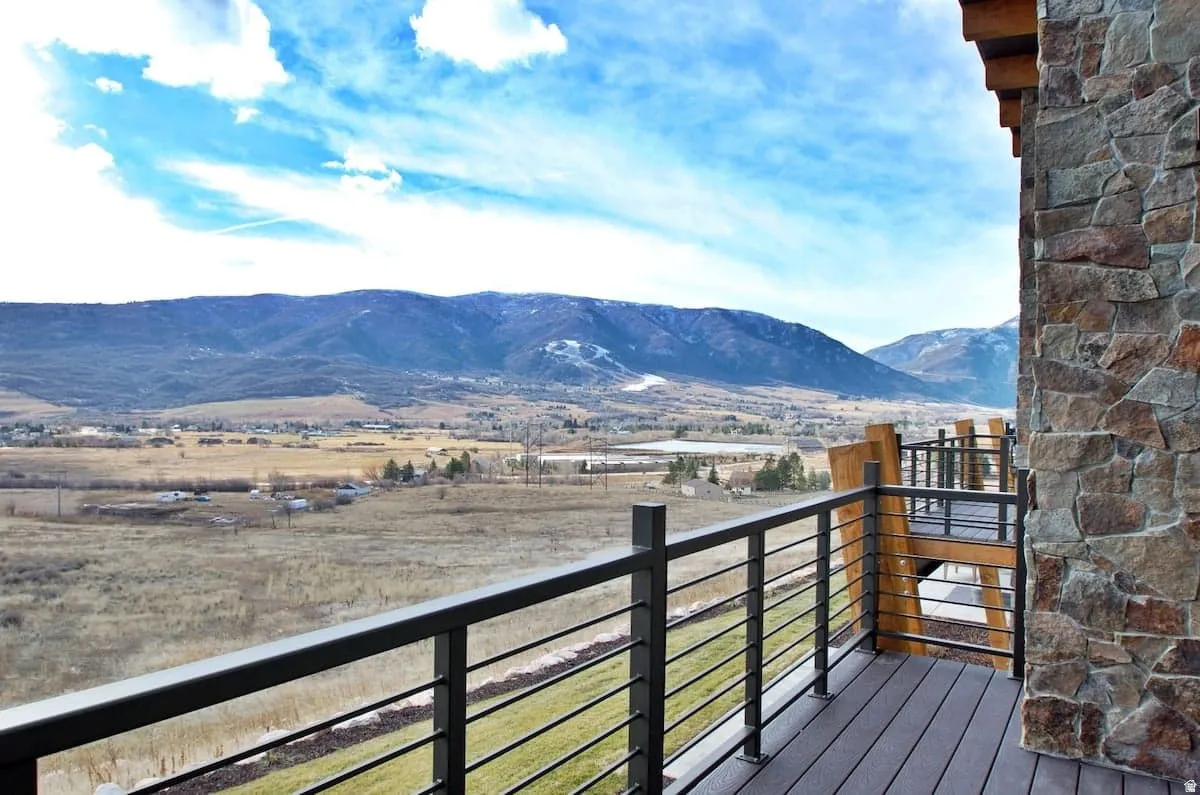 Mountain view featuring rural landscape