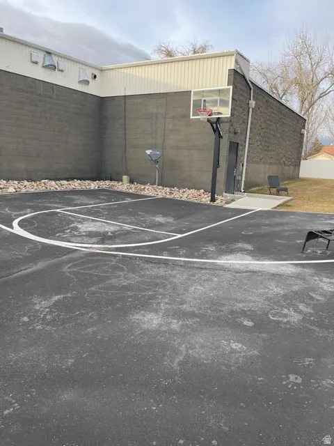 View of basketball court with community basketball court