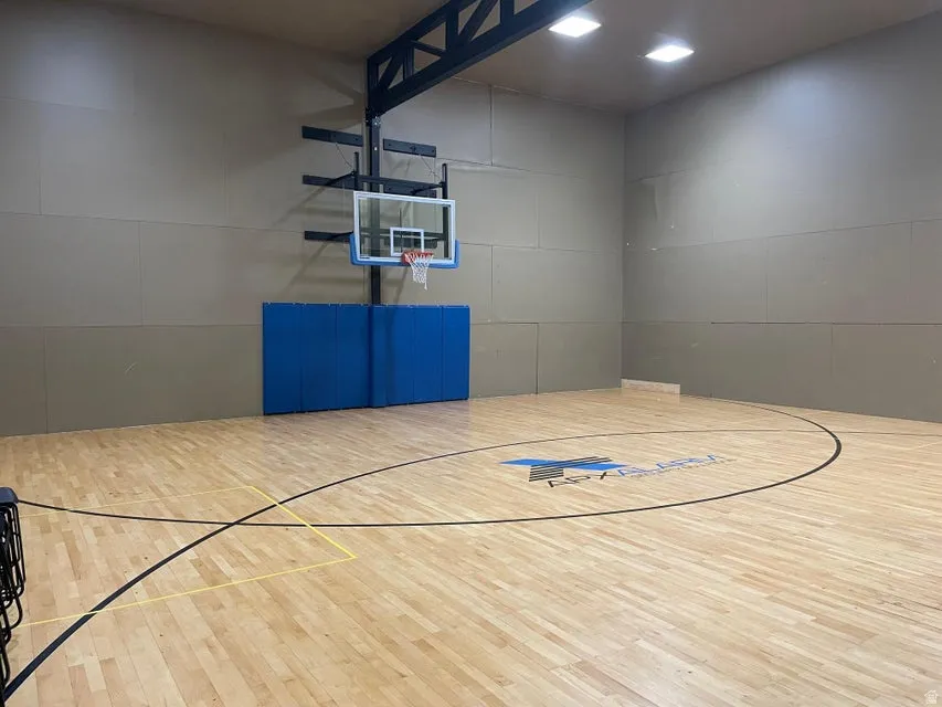 View of basketball court with community basketball court