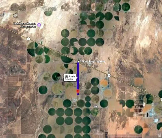 Aerial view of property's location