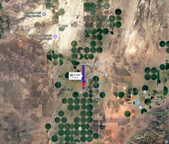 Aerial view of property's location