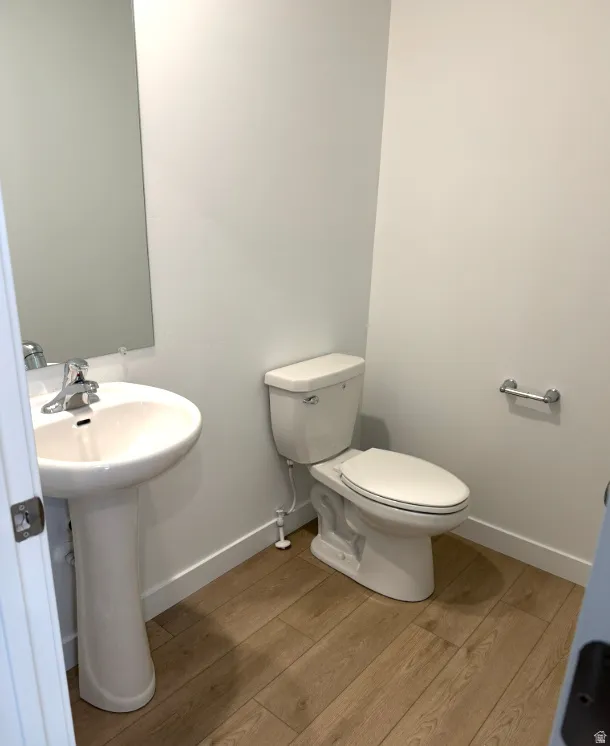 Bathroom featuring light wood-style floors