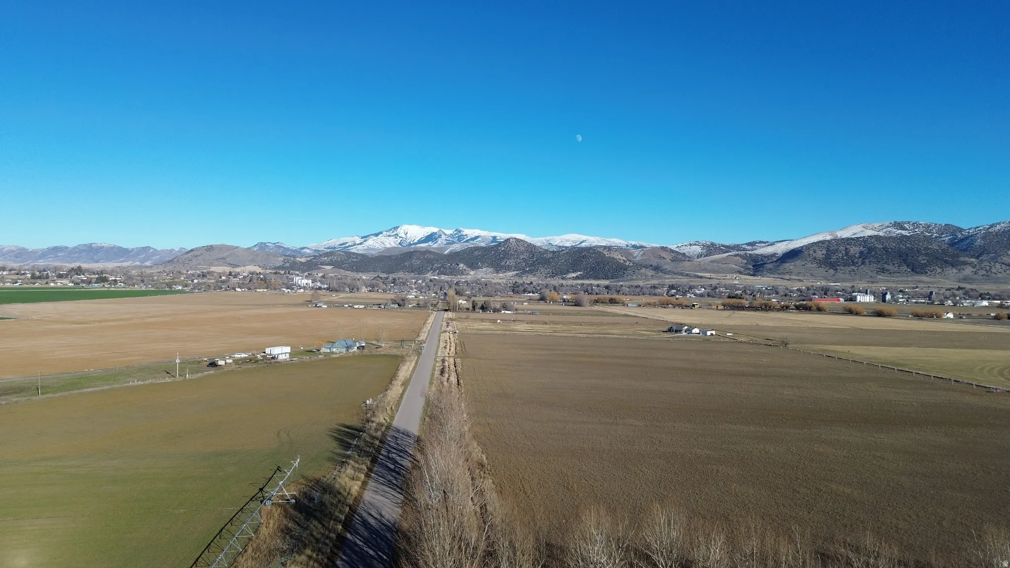 Mountain view with rural landscape