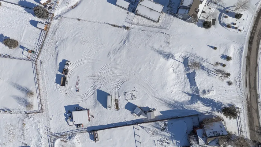 View of snowy aerial view