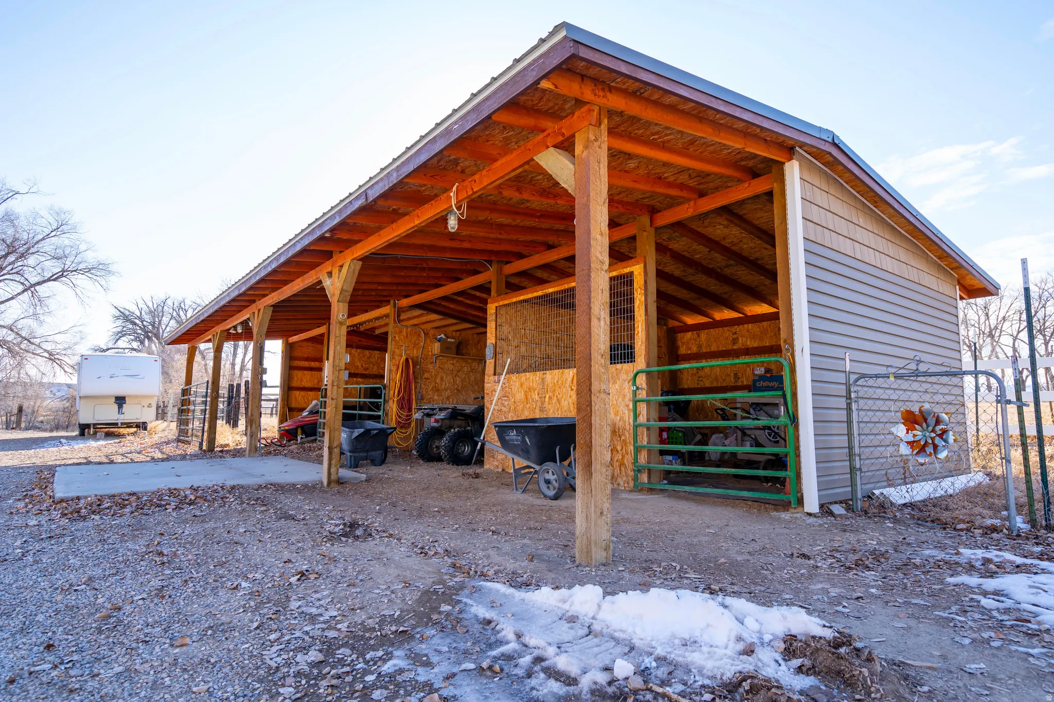 View of outdoor structure with an exterior structure