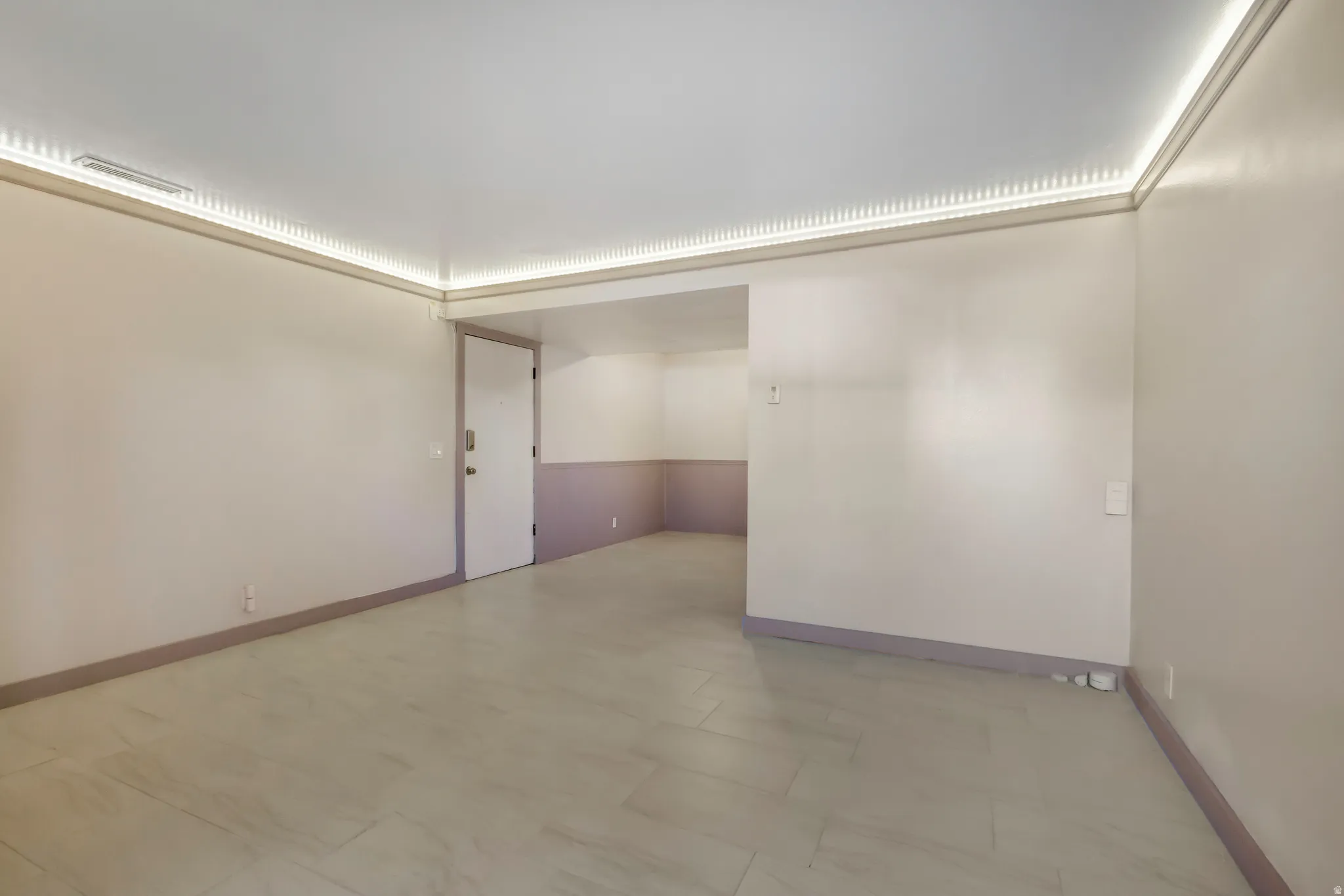 Empty room with baseboards