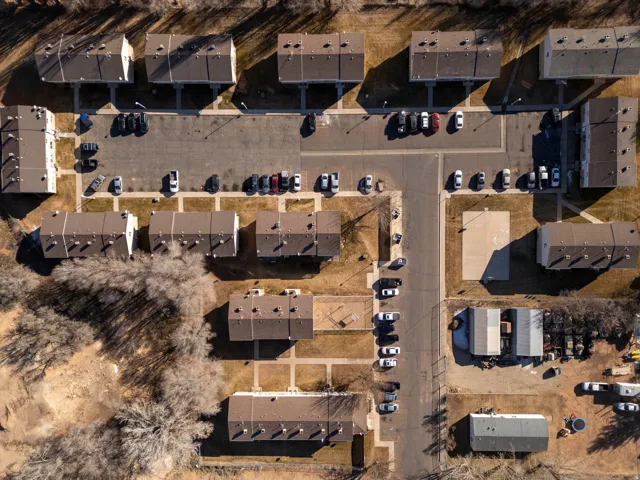 Aerial view of property and surrounding area
