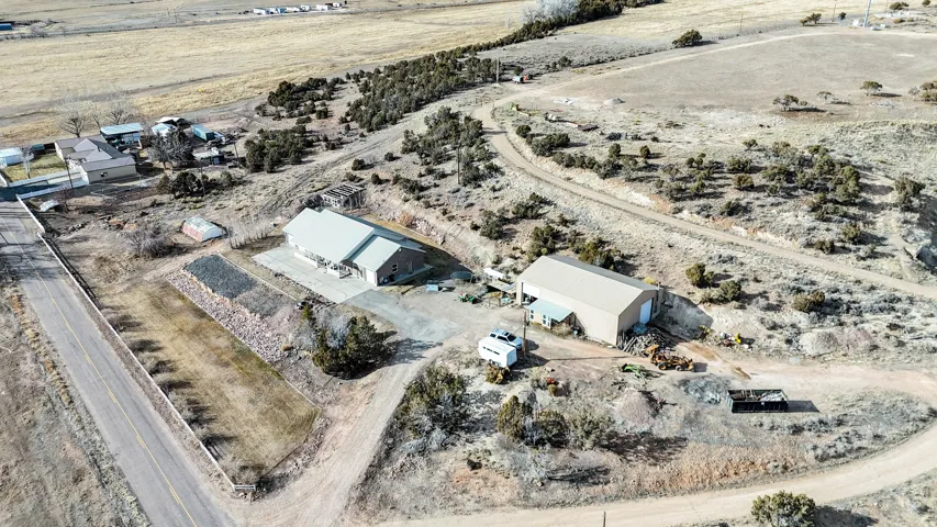Aerial overview of property's location with rural landscape