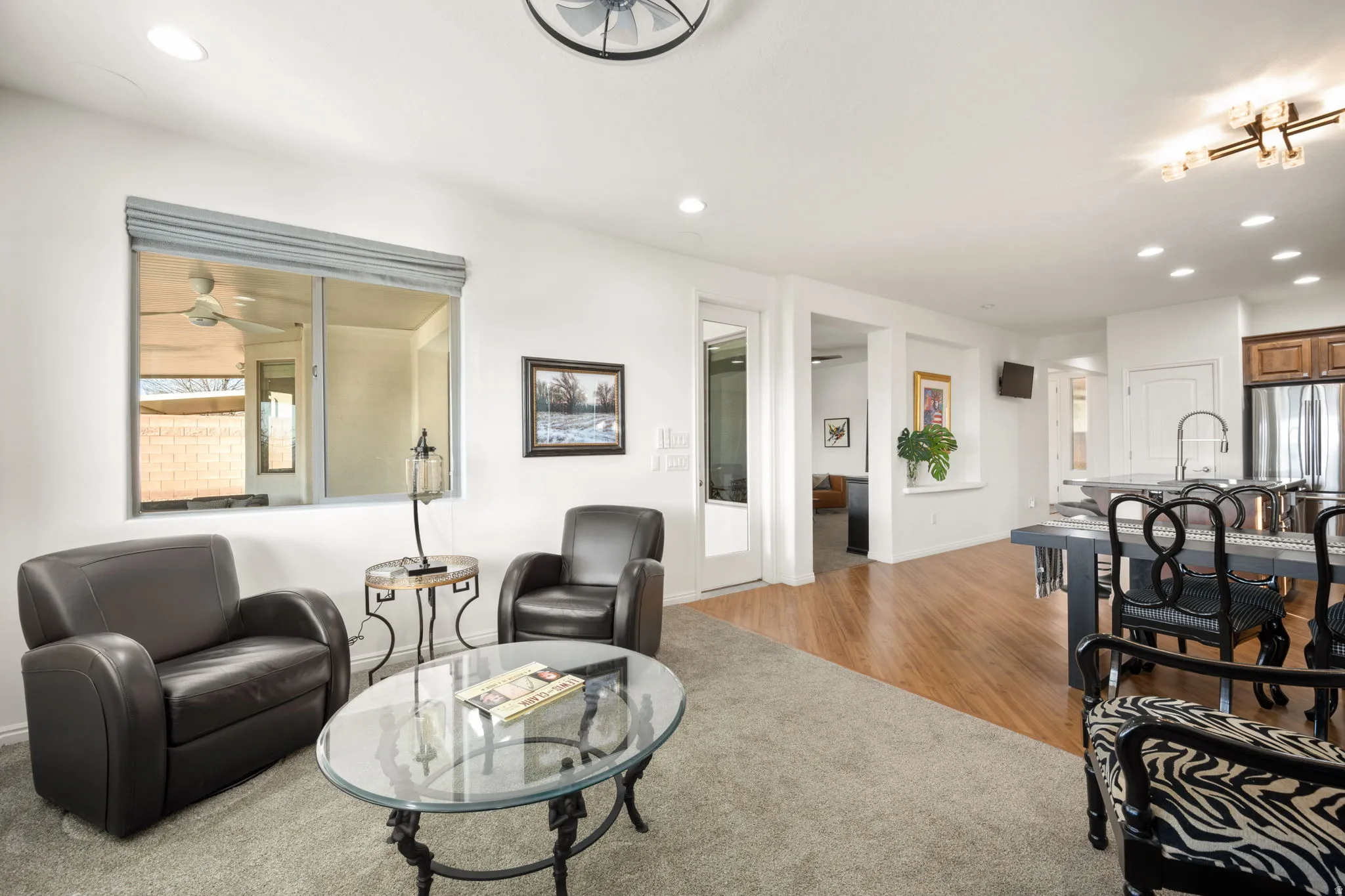 Family room with access to patio