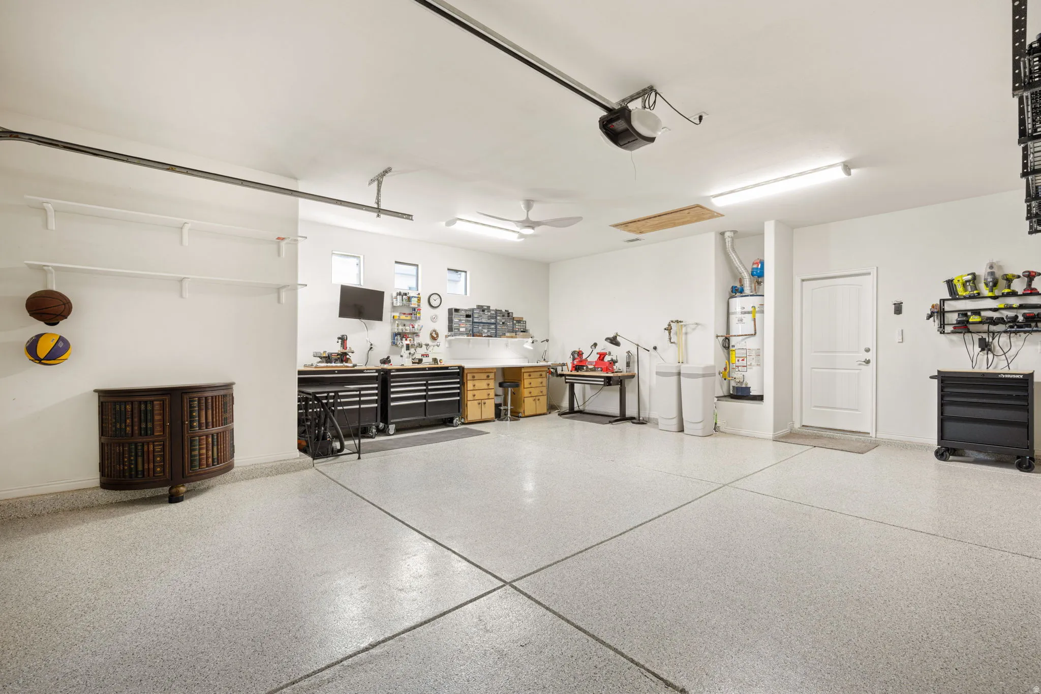 2.5 car garage with bump out for workshop