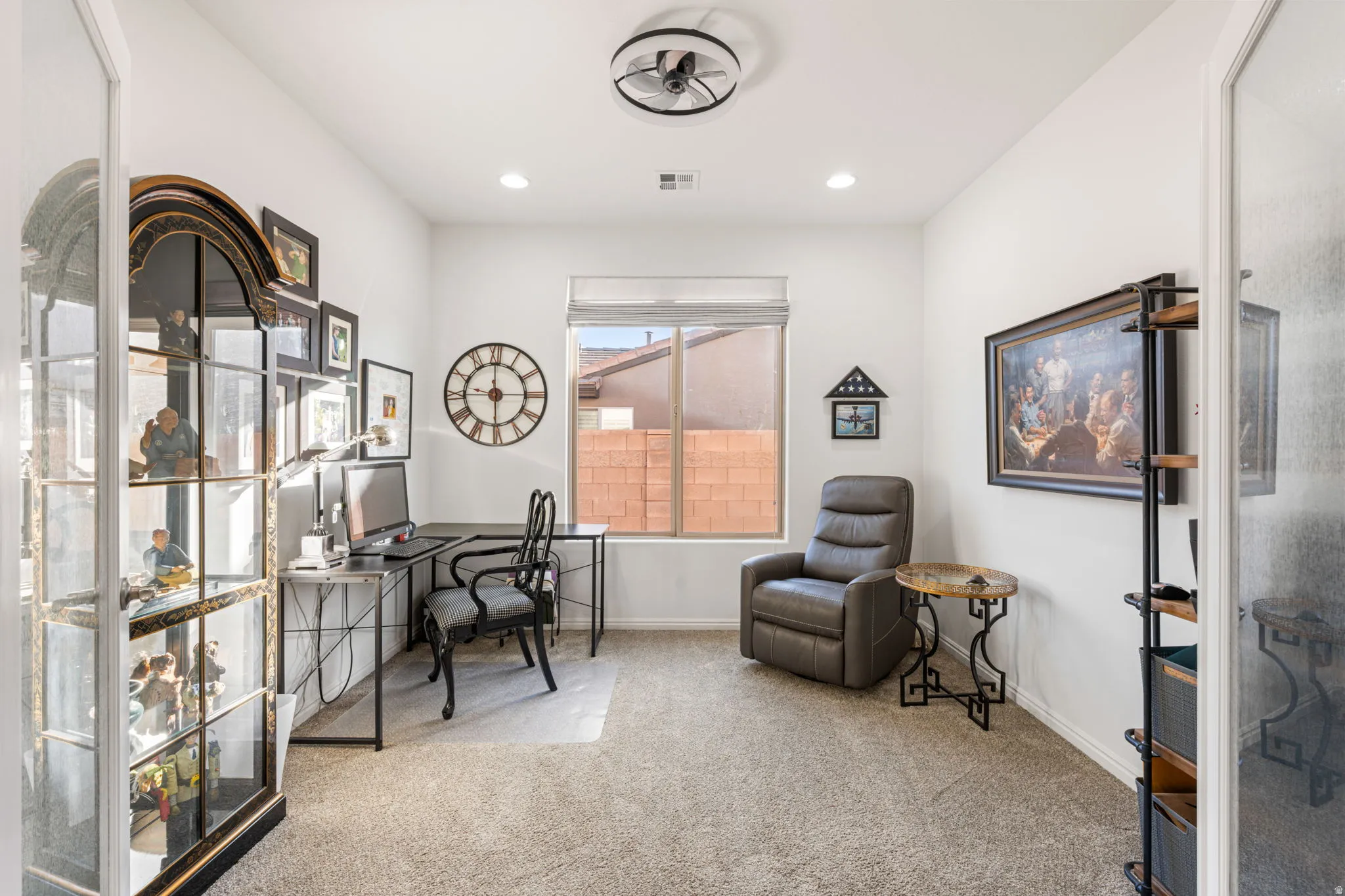 Office/den with french doors