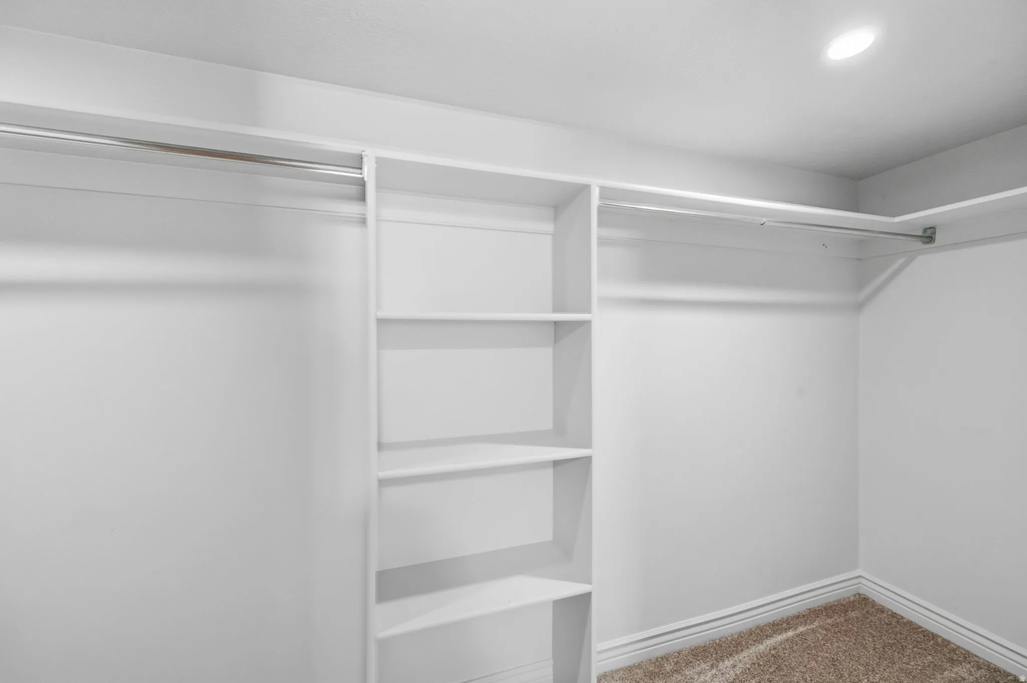 Walk in closet featuring carpet