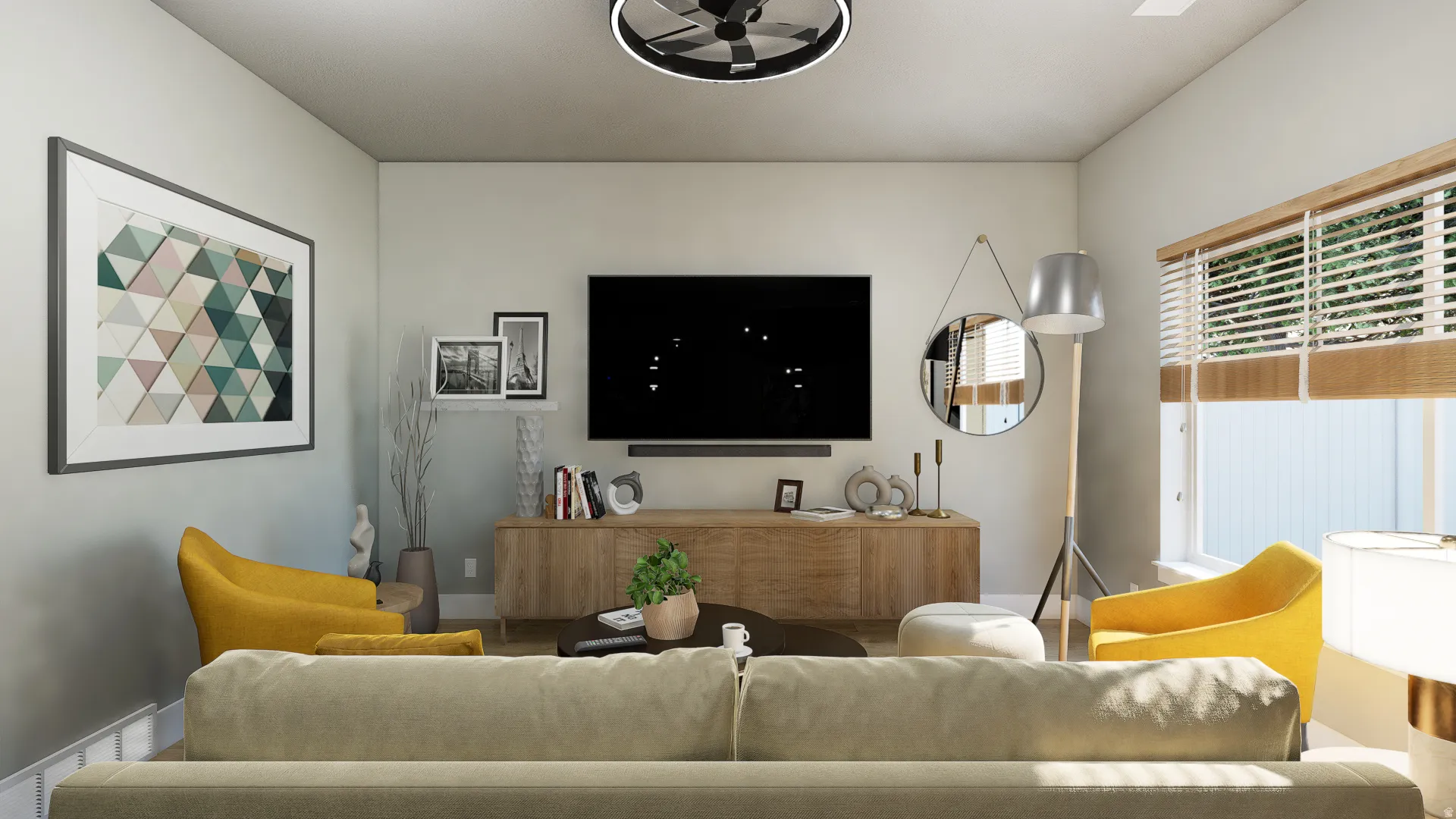 Living area with extra large window