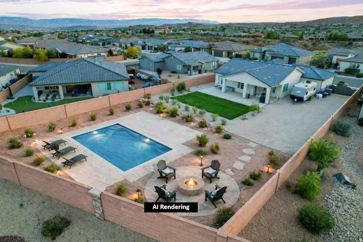 Ai Rendering of possible backyard options