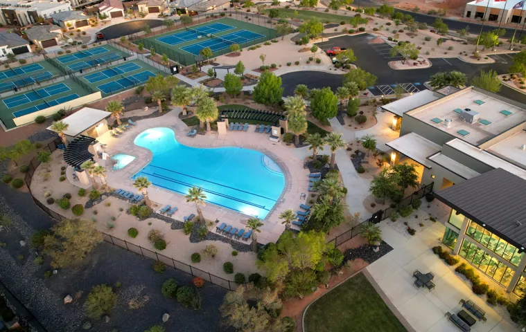 Aerial view of community pool