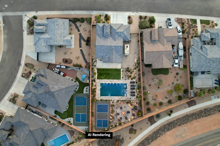 Ai Rendering of possible backyard options