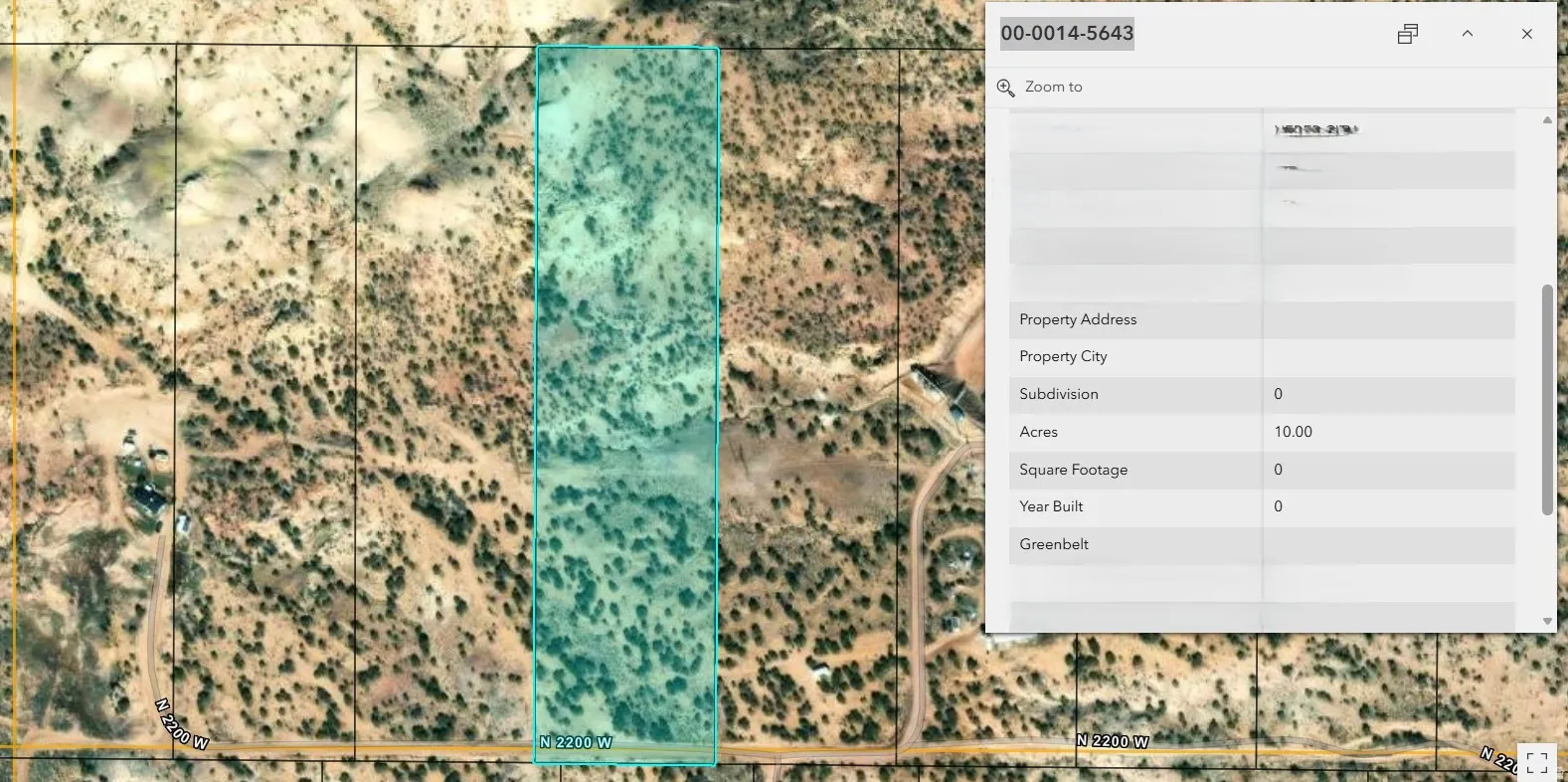 Map / location featuring property parcel outlined