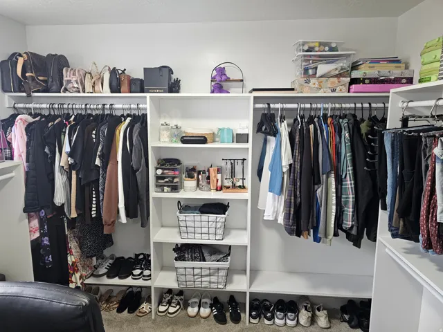 View of walk in closet