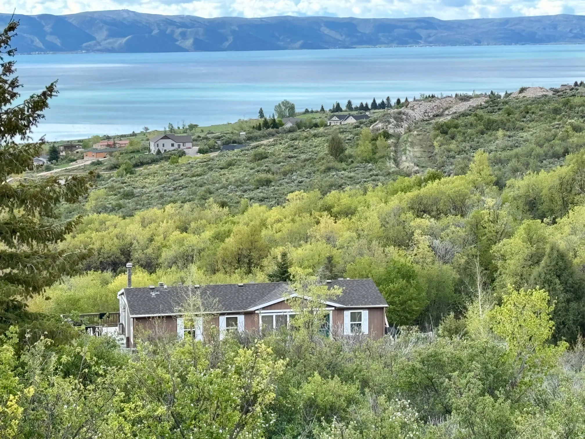 Aerial view of Bear Lake