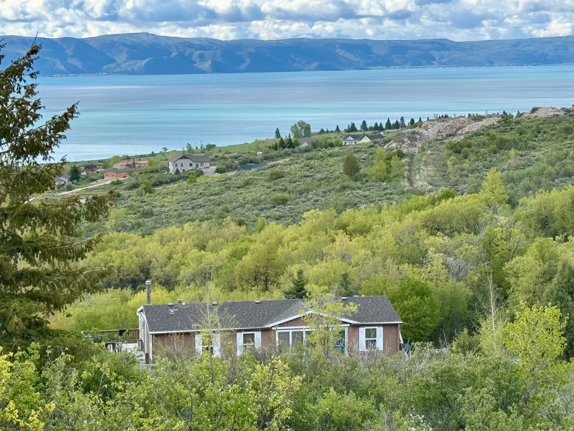 Aerial view of Bear Lake