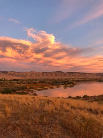 Water view with a mountainous background