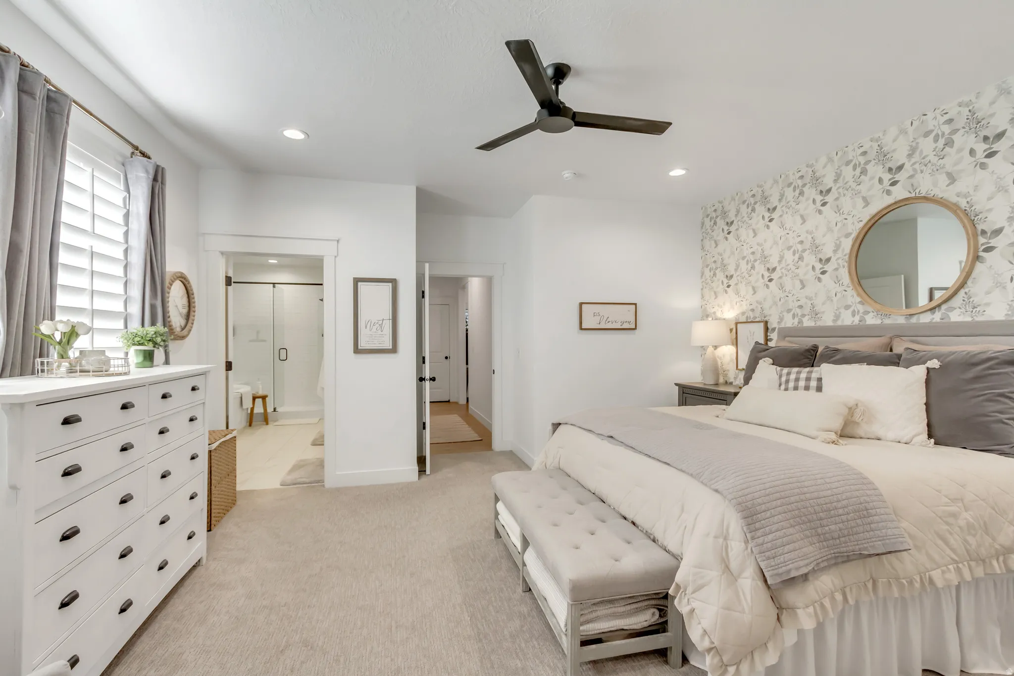 Primary Bedroom with private bath.