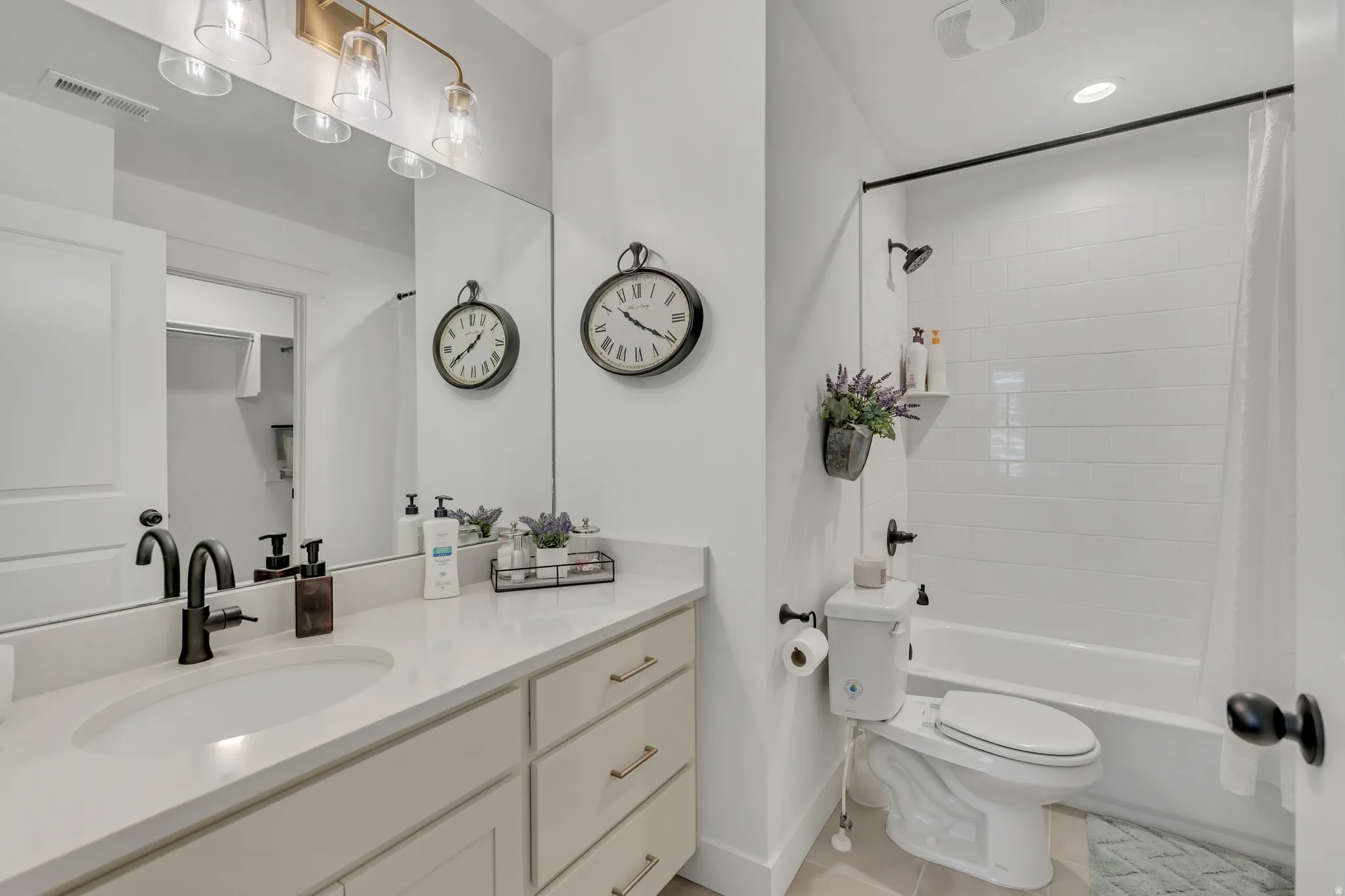 1st bedroom on 2nd floor Private full bathroom with quartz counter tops.